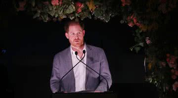 Príncipe Harry durante pronunciamento - Getty Images