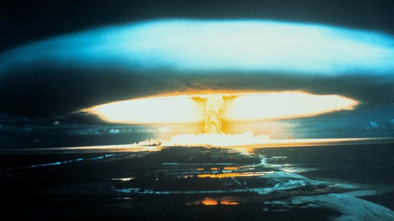Explosão termonuclear de 150 megatoneladas, Bikini Atoll, 1 de março de 1954 - Getty Images
