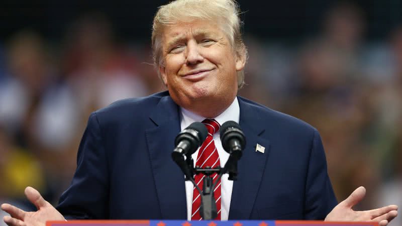 Donald Trump durante coletiva em Dallas - Getty Images
