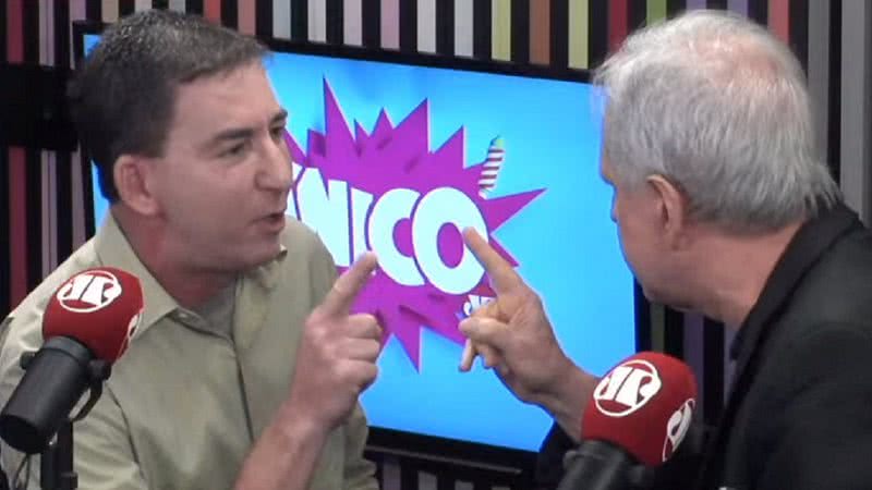Glenn Greenwald discutindo com Augusto Nunes - Reprodução Youtube Pânico Jovem Pan