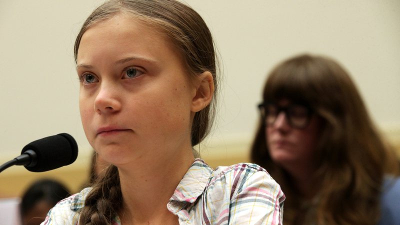 Greta Thunberg discursa no capitólio americano para deputados - Getty Images