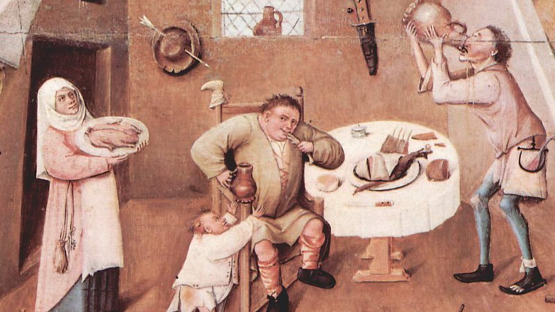 Fragmento de obra Os Sete Pecados Capitais e as Quatro Últimas Coisas, de Hieronymus Bosch - Wikimedia Commons