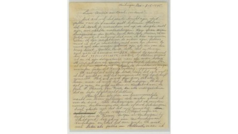 A carta demorou 75 anos para ser entregue ao destinatário - Divulgação/Facebook