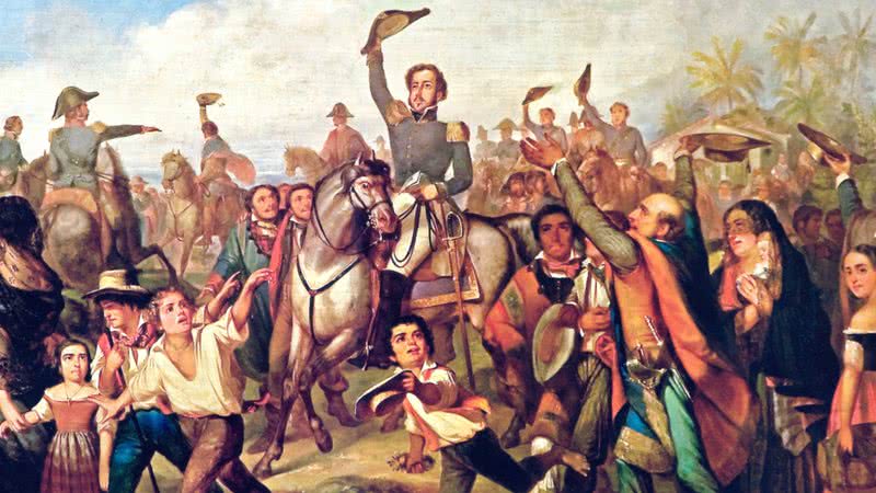 Pintura que celebra a Independência do Brasil - François-René Mereaux
