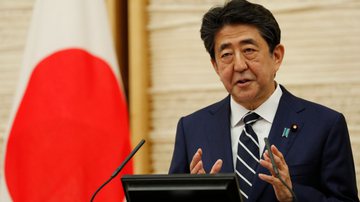 Shinzo Abe durante evento oficial - Getty Images