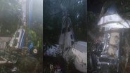 Imagens do acidente aéreo - Divulgação/Fuerzas Militares de Colombia