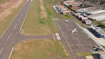 Fotografia do Aeroporto de Umuarama, de onde decolou aeronave desaparecida - Divulgação/Prefeitura de Umuarama
