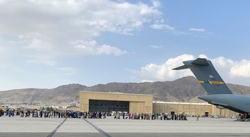 Aeroporto de Cabul, em 21 de agosto de 2021 - Getty Images