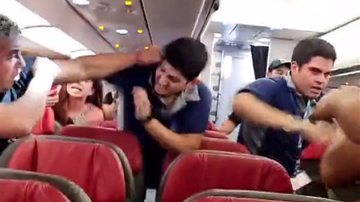 Confusão em avião no Chile - Reprodução/Video