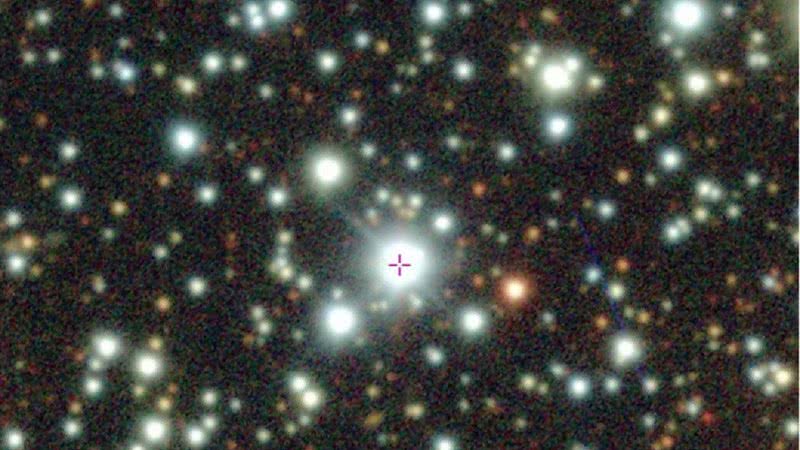 Imagem óptica/infravermelha próximo do céu em torno do objeto TIC 400799224 - Divulgação/ Powell et al., 2021
