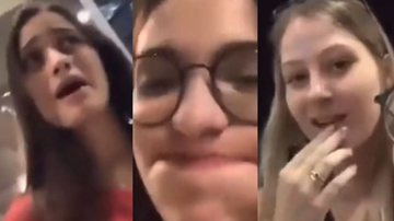 Imagens das três garotas que hostilizaram estudante com mais de 40 anos - Reprodução / Vídeo