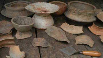 Cerâmicas amazônicas encontradas pelos pesquisadores da Alemanha - Divulgação/EduardoGoesNeves