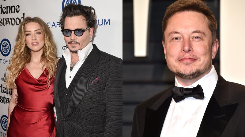Em montagem: Amber Heard, Johnny Depp e Elon Musk - Getty Images