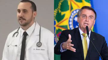 O anestesista Giovanni Quintella Bezerra e o presidente Jair Bolsonaro - Divulgação/ Arquivo Pessoal e Getty Images