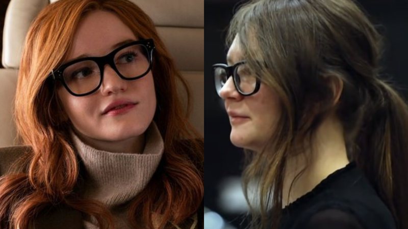Á esquerda, a Anna fictícia; à direita, a mulher da vida real - Divulgação/Netflix e Vídeo/Youtube