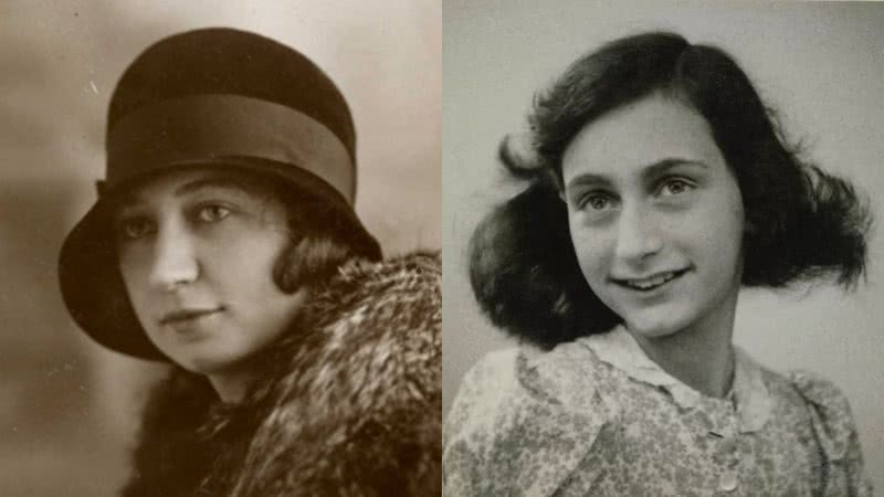 À esquerda, retrato de Miep; à direita, a jovem Anne Frank - Divulgação / Casa de Anne Frank e Reprodução/site/Miep Gies