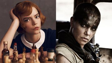 Anya Taylor-Joy em “O Gambito da Rainha” (2020) e Charlize Theron em “Mad Max: Estrada da Fúria” (2015) - Divulgação/Netflix / /Warner Bros. Pictures