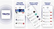Representações do aplicativo "Truth Social" - Divulgação/ App Store