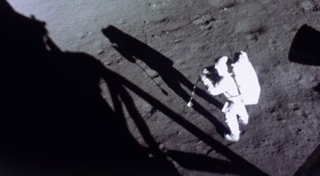 Imagem renderizada dos primeiros passos do homem na Lua - Divulgação/ YouTube/ DutchSteamMachine