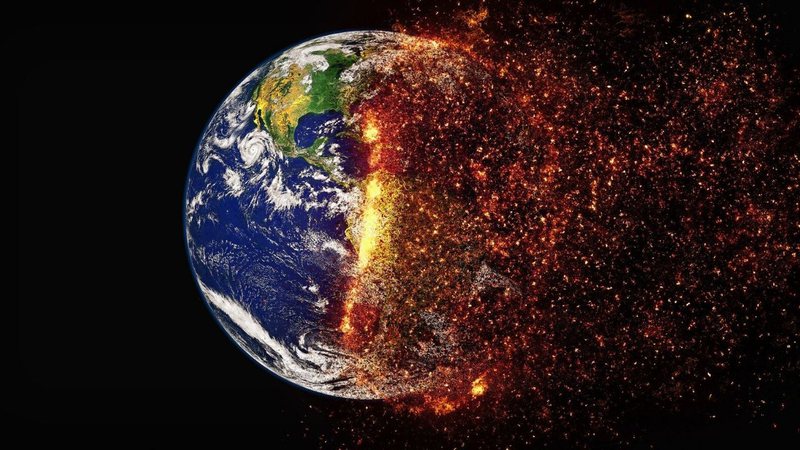 Montagem ilustra queima total do planeta Terra - Pete Linforth/Pixabay