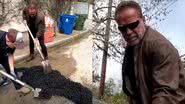 Schwarzenegger tapa buraco - Reprodução/Vídeo/Youtube
