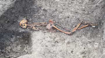 O cadáver encontrado no canteiro de obras - Divulgação / HS2