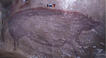 Arte rupestre encontrada na Indonésia - Divulgação