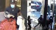 Imagens dos homens invadindo a loja e roubando diversos produtos - Divulgação/NYPD