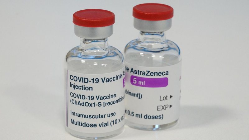 Frascos da vacina AstraZeneca, contra Covid-19