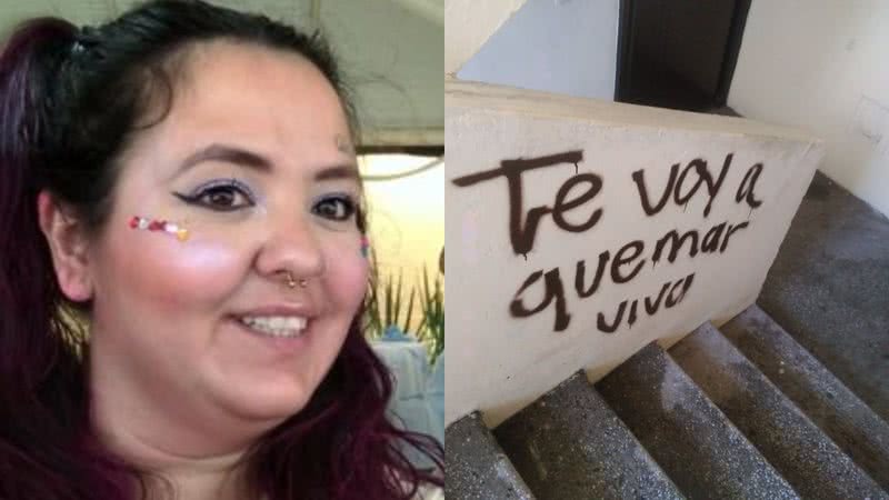 A ativista mexicana Luz Raquel Padilla e as ameaças recebidas por ela - Divulgação/Twitter/@GutirrezPadilla