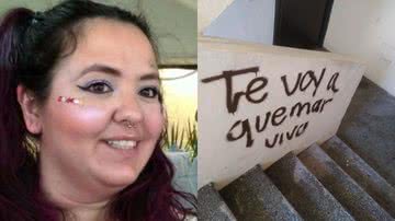 A ativista mexicana Luz Raquel Padilla e as ameaças recebidas por ela - Divulgação/Twitter/@GutirrezPadilla