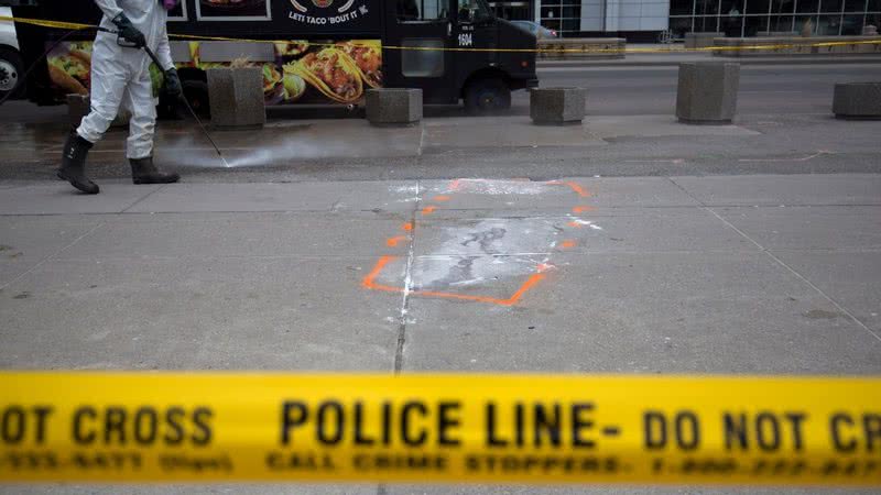 Local do atropelamento, em Toronto, Canadá - Getty Images