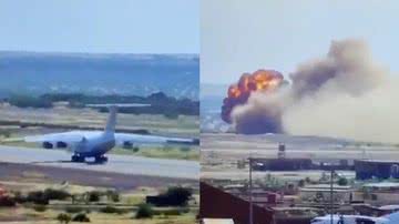 Momento em que o avião explode - Reprodução/Vídeo