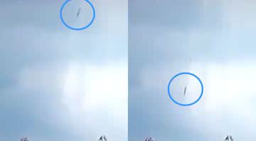 Frames de queda de aeronave - Divulgação / YouTube / The Telegraph