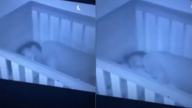 Pai da criança dormindo com o filho, após o ocorrido