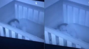 Pai da criança dormindo com o filho, após o ocorrido - Divulgação/Youtube/Newspaper