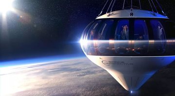 Imagem ilustrativa da viagem com o balão especial - Space Perspective