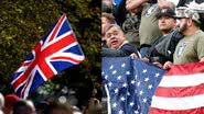Imagem ilustrativa da bandeira do Reino Unido e dos Estados Unidos, respectivaments - Getty Images