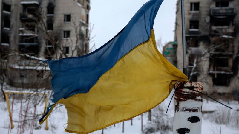 Imagem ilustrativa da bandeira da Ucrânia - Getty Images