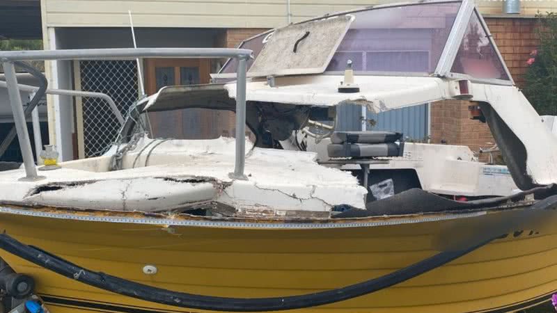 Barco após o acidente na Austrália - NSW Police/G1