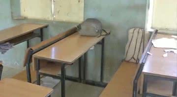 Imagem de sala de aula vazia, após sequestro anterior na Nigéria - Divulgação