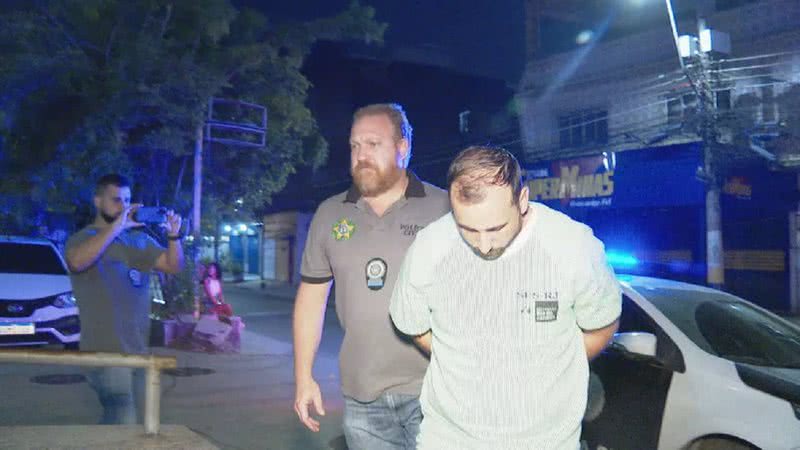 Momento em que Giovanni Quintella Bezerra é preso - Divulgação/Video/Rede Globo