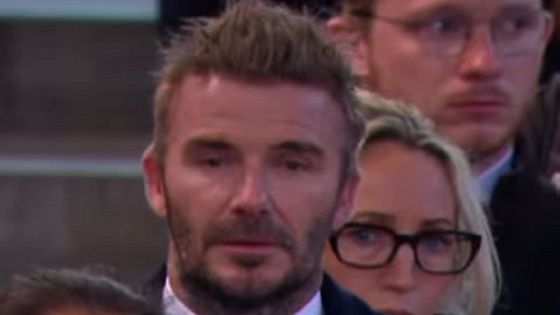 David Beckham chegando ao funeral de Elizabeth II - Reprodução/Video/Redes Sociais