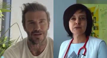 David Beckham e a médica Iryna em montagem - Divulgação / Redes sociais