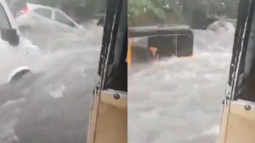 Ruas inundadas após passagem do ciclone Michaung em Chennai - Reprodução/Vídeo/Redes Sociais/X/@Top_Disaster