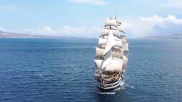 O veleiro Amerigo Vespucci - Reprodução/Vídeo/G1