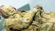Múmia que foi encontrada em igreja em Guano, no Equador. - DIVULGAÇÃO/PATRIMÔNIO CULTURAL DO EQUADOR