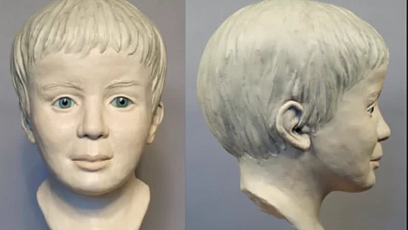 Reconstrução facial do rosto do menino - Reprodução / Interpol