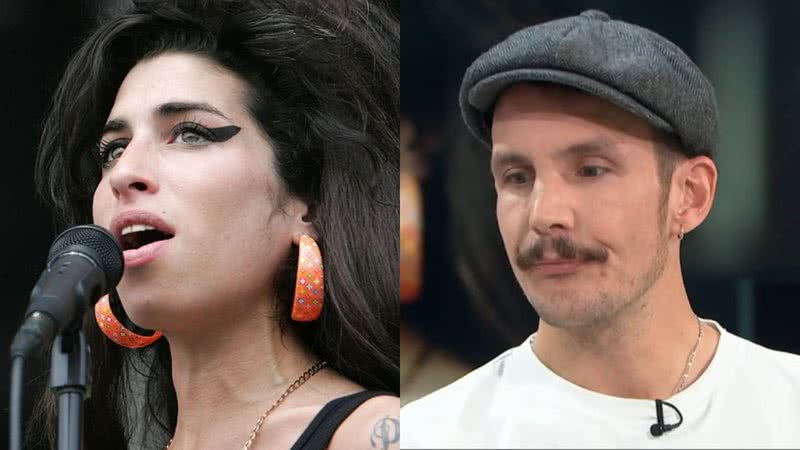 Amy Winehouse e Blake Fielder-Civil, respectivamente - Getty Images e Reprodução/Vídeo/X/@GMB
