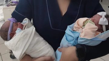 Imagem das bebês gêmeas - Arquivo pessoal/Roberto Carlos da Silva